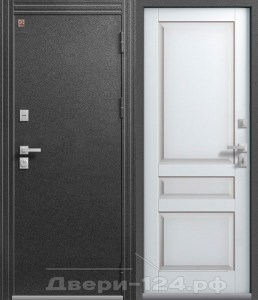 Входная дверь Легион Т-2 (Черный муар-Дуб полярный) картинка